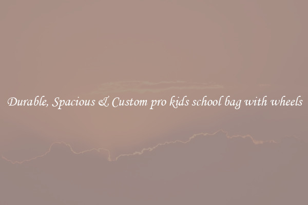 Durable, Spacious & Custom pro kids school bag with wheels