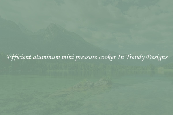Efficient aluminum mini pressure cooker In Trendy Designs