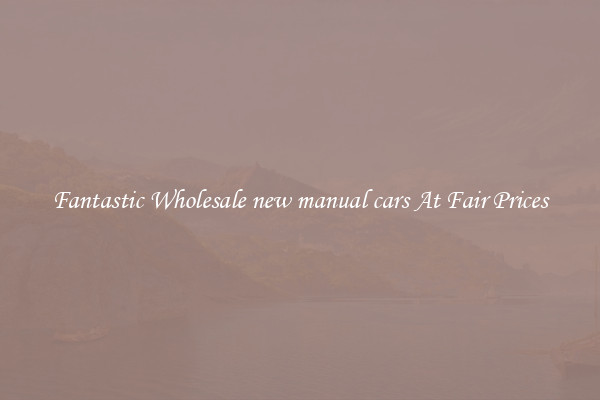 Fantastic Wholesale new manual cars At Fair Prices