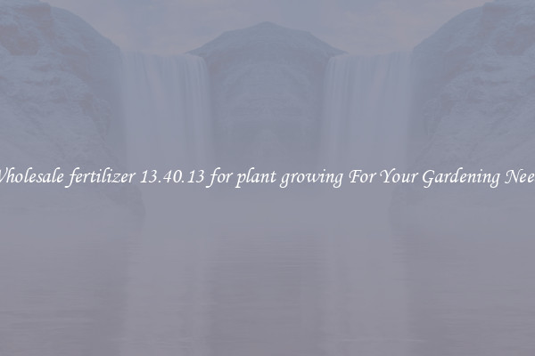 Wholesale fertilizer 13.40.13 for plant growing For Your Gardening Needs