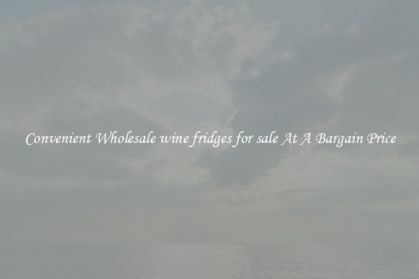 Convenient Wholesale wine fridges for sale At A Bargain Price