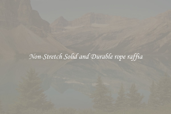 Non-Stretch Solid and Durable rope raffia