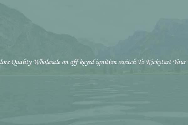 Explore Quality Wholesale on off keyed ignition switch To Kickstart Your Ride