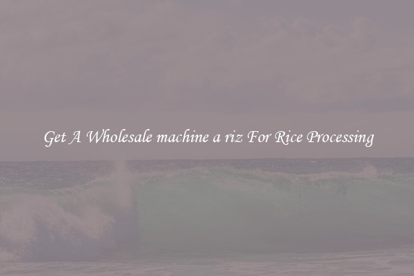 Get A Wholesale machine a riz For Rice Processing