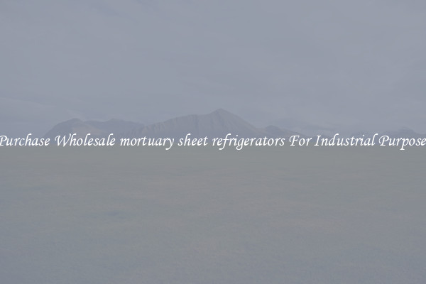 Purchase Wholesale mortuary sheet refrigerators For Industrial Purposes