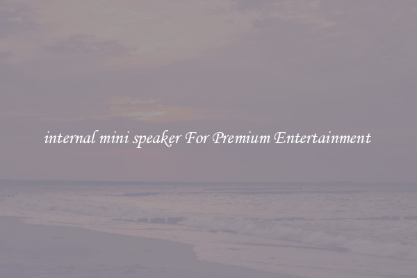 internal mini speaker For Premium Entertainment 